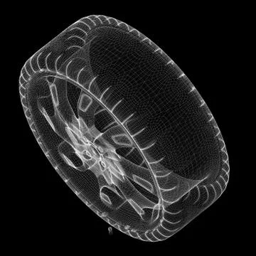 Wheel with rubber Stock Illustration