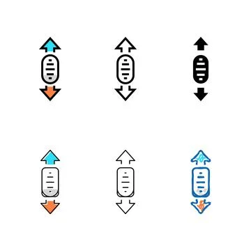Wheel scroll color clean icon vector イラスト素材