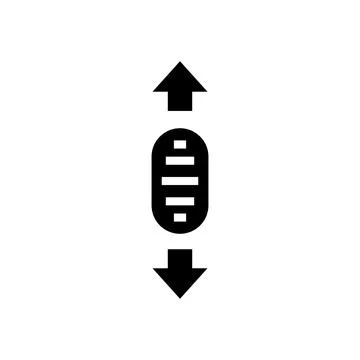 Wheel scroll glyph icon vector illustration 스톡 일러스트
