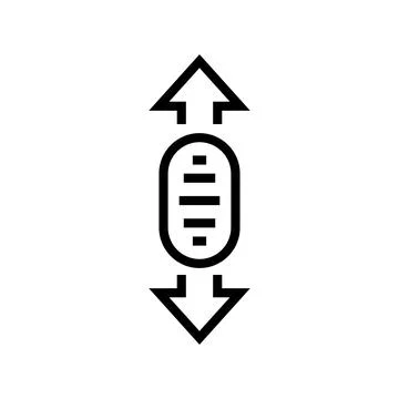Wheel scroll line icon vector illustration Illustrazione stock