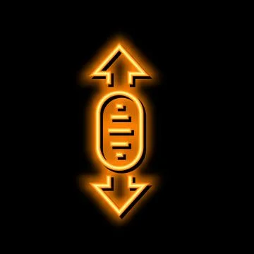 Wheel scroll neon glow icon illustration Stock Illustration