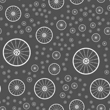 Wheel seamless pattern Illustrazione stock