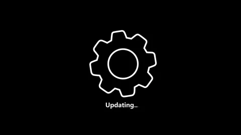 Wheel spinning symbol with uploading text. Stock-Footage 333888074