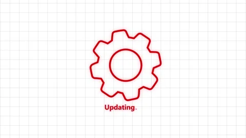 Wheel spinning symbol with uploading text. Stock Footage 333888087