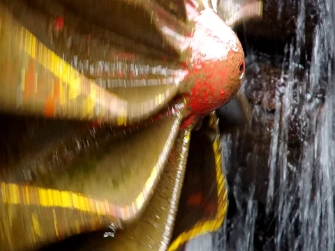 The wheel is spinning on the water Stock Footage 84985722