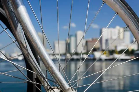 Wheel spokes Foto stock