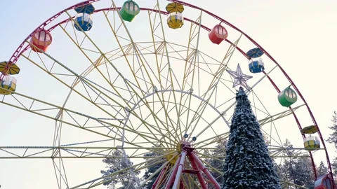 Wheel, spruce, christmas Video stock 144775373