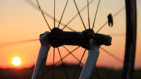 Wheel &amp; sunset Stock Footage 134128988