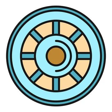 Wheel symbol representing progress, journey, and connection Stock Illustration