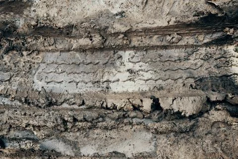Wheel Track in Mud Stock Photos