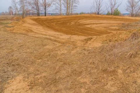 Wheel Track on the Sand Foto stock