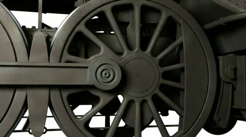 Wheel of train Stock Footage 555807