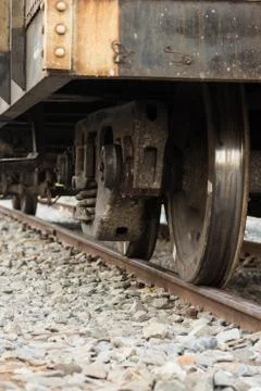Wheel of a train Stock Photos