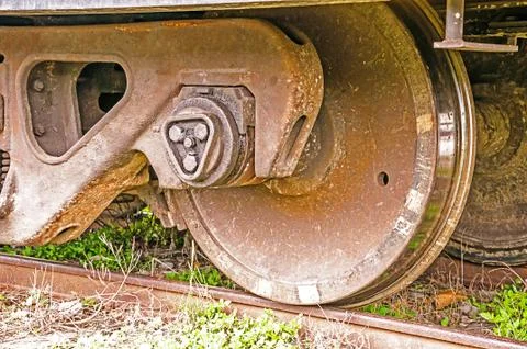 Wheel of  train Stock Photos
