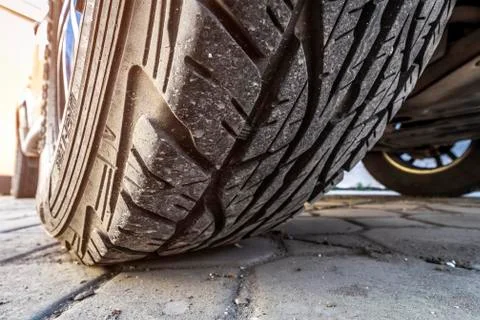 Wheel tread closeup Stock Photos