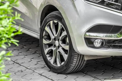 Wheel tread closeup Stock Photos