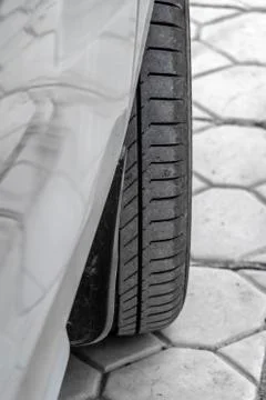 Wheel tread closeup Stock Photos