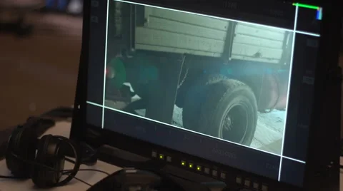 The wheel of the truck, hitting him on camera Stock Footage 61803586