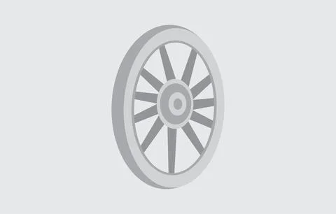 Wheel vector art Illustration isolated on white background Stock Illustration