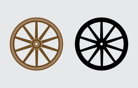 Wheel vector art Illustration isolated on white background Illustrazione stock