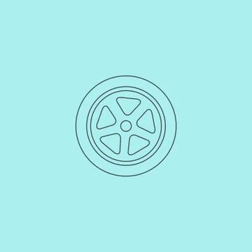 Wheel vector icon Stock Illustration