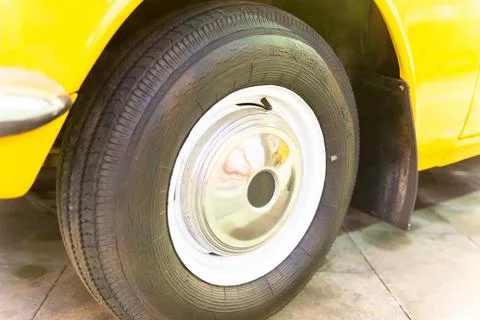 Wheel with a white disc Stock Photos