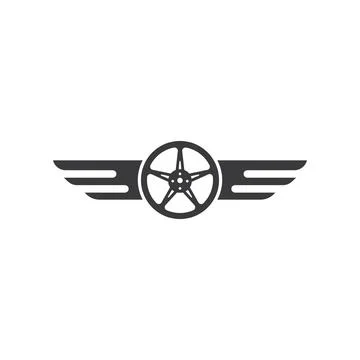 Wheel with wings  icon vector illustration design Stock-Illustration