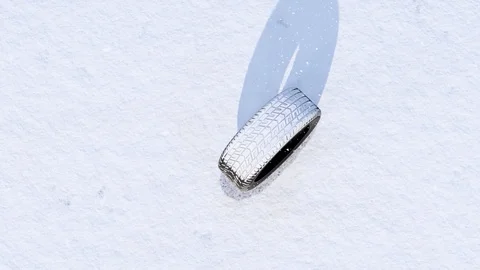 Wheel in Winter, For Wheel Advertisement, 3D Rendering Animation Stock Footage 121689220