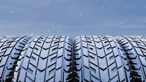 Wheel in Winter, For Wheel Advertisement, 3D Rendering Animation Stock Footage 121689381