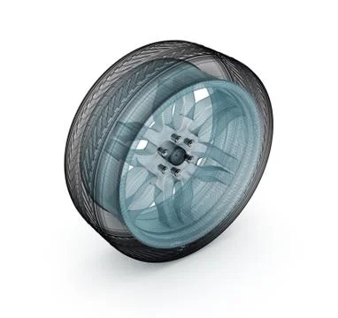 Wheel wire model. My own design. Stock Illustration