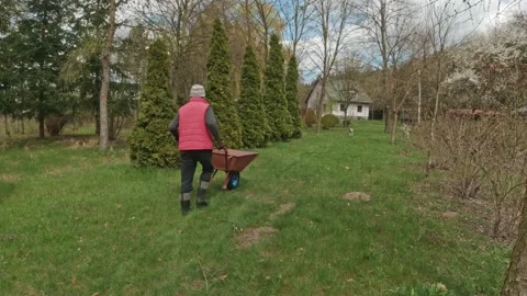 Wheelbarrow Stock Footage 154429283