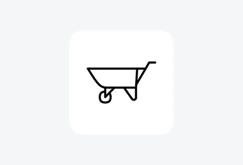 Wheelbarrow, handtruck, fully editable vector fill icon Stock Illustration