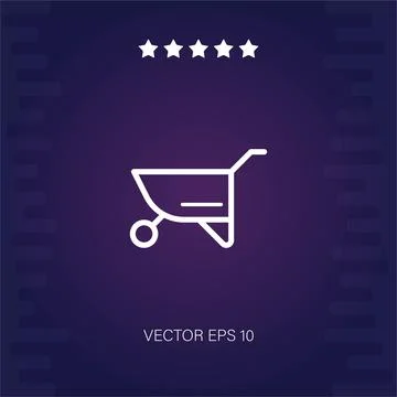 Wheelbarrow  icon Stock Illustration