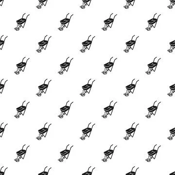 Wheelbarrow icon pattern for gardening and construction tools Illustrazione stock