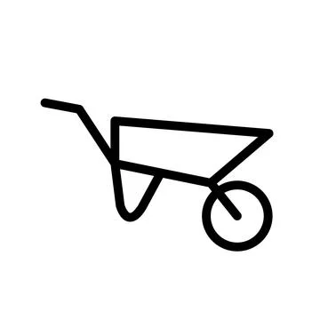 Wheelbarrow icon template Illustrazione stock