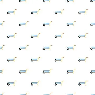 Wheelbarrow pattern creating a seamless background design Stock Illustration