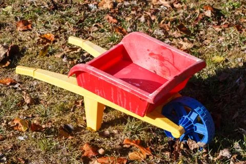 Wheelbarrow in plastic Stock Photos