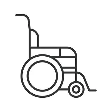 Wheelchair accessibility icon in line design. wheelchair, disability Stock Illustration
