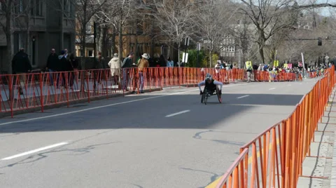 Wheelchair Competitor Boston Marathon 2014 Stock-Footage 37577341
