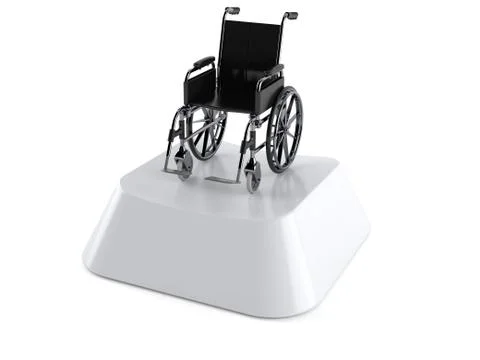Wheelchair on computer key Stock Illustration