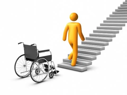 Wheelchair concept Stock Illustration
