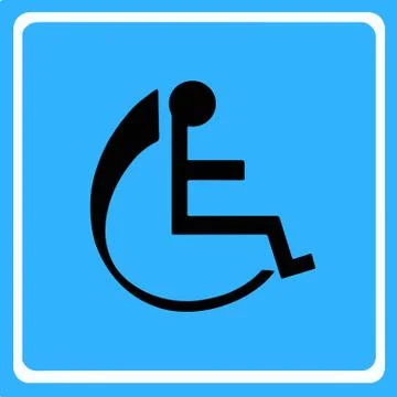 Wheelchair - disabled icon vector Stock Illustration