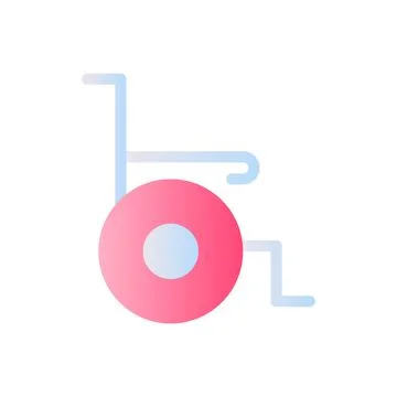 Wheelchair flat gradient two-color ui icon Stockillustratie