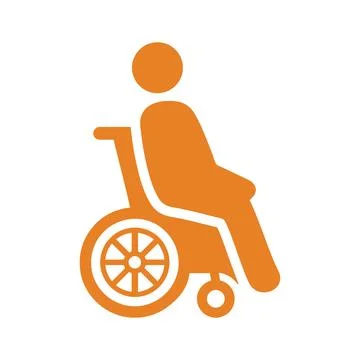 Wheelchair icon design, vector graphics Stock Illustration