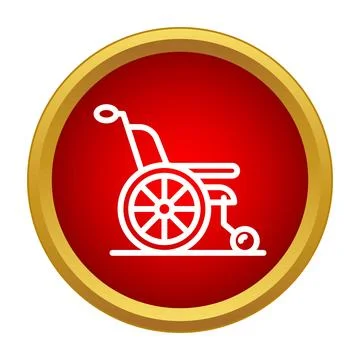 Wheelchair icon representing accessibility and medical mobility aid Stock Illustration