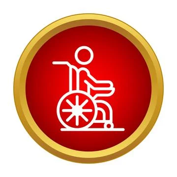 Wheelchair icon representing accessibility and disability support Stock Illustration