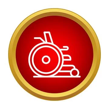 Wheelchair icon representing disability, mobility, and accessibility Stock Illustration