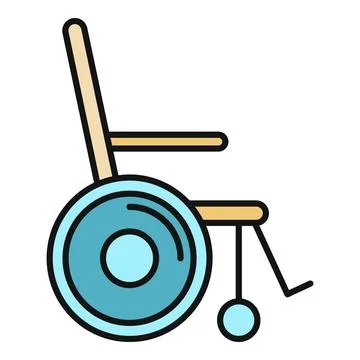 Wheelchair icon representing mobility, disability, and health support Stock Illustration