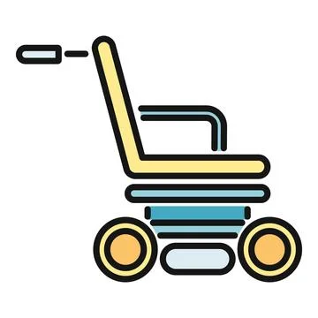 Wheelchair icon representing mobility, disability, and accessibility Stock Illustration