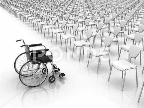 Wheelchair - individuality concept Stock Illustration